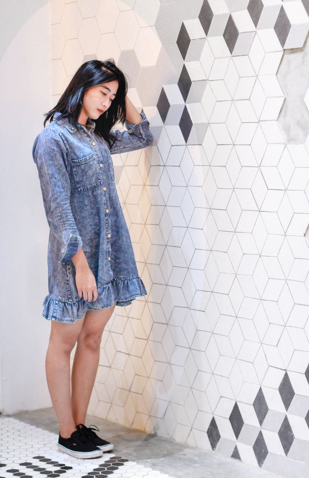 Denim Kurti Shirt Dress