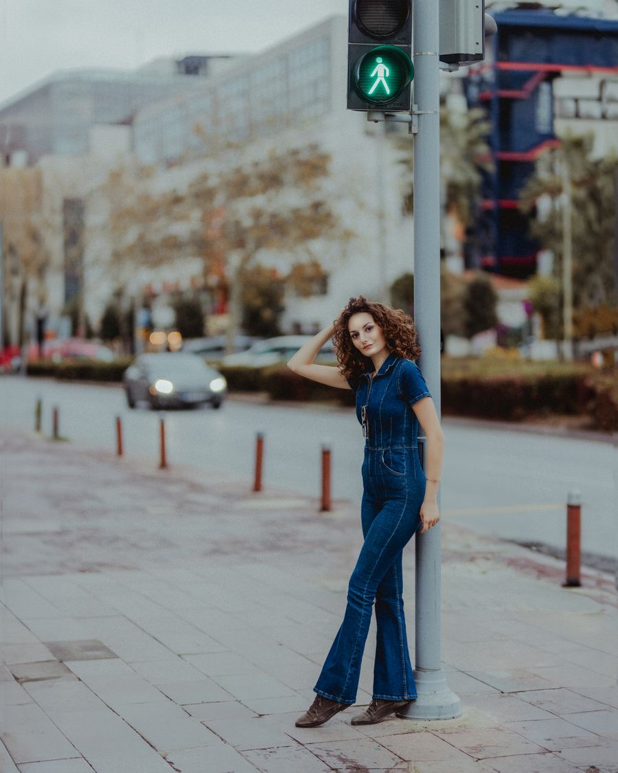 Indigo Denim Utility Jumpsuit