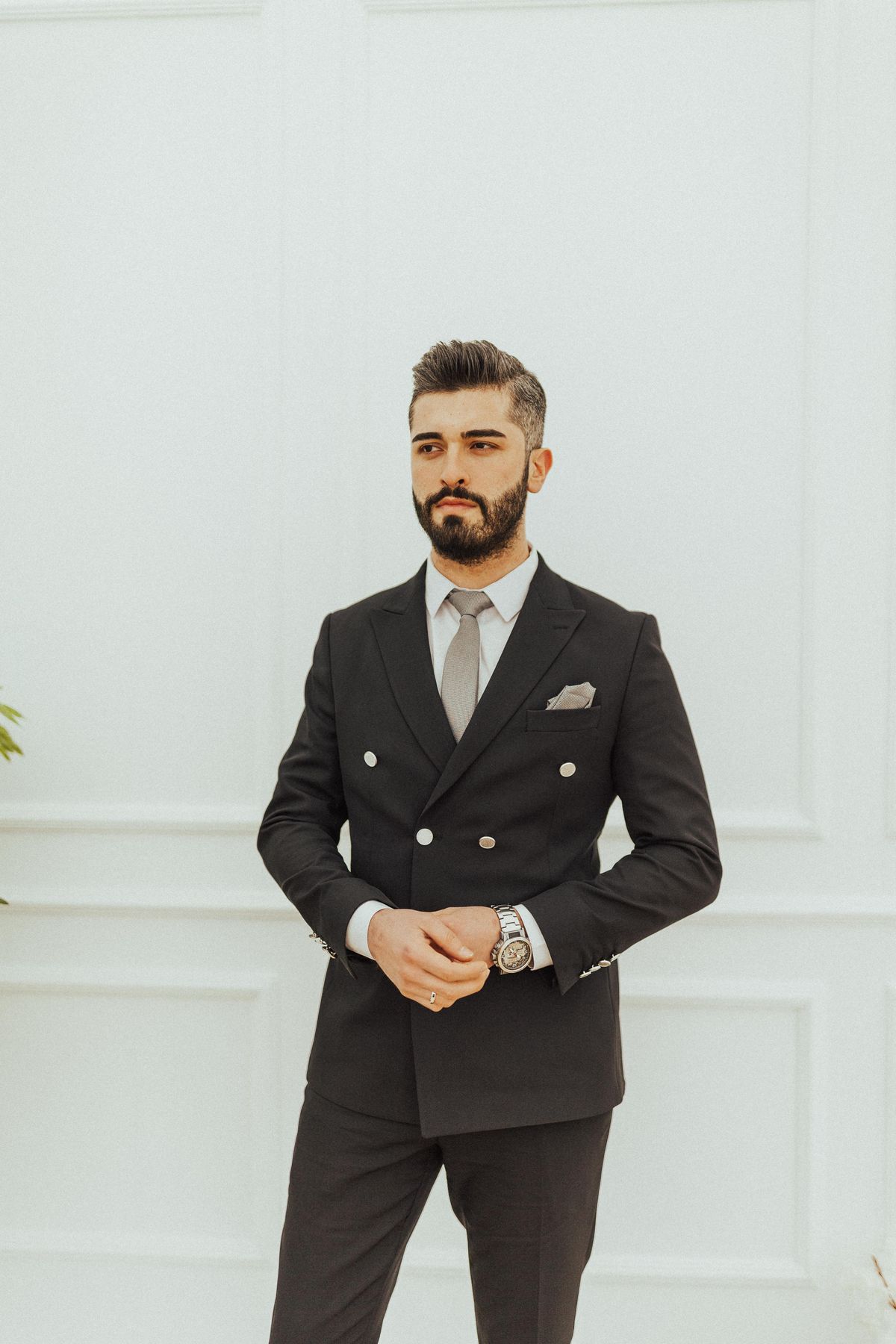 Sahib Black Two-Piece Suit