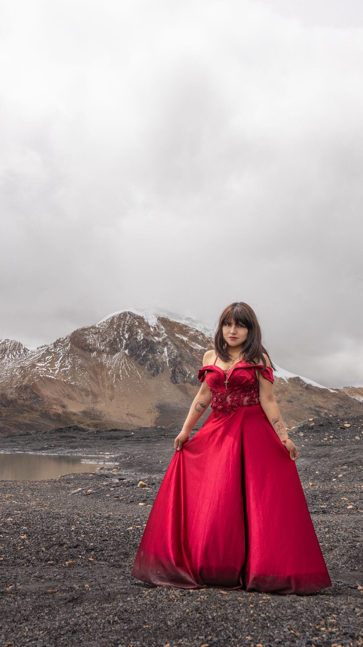 Scarlet Symphony Evening Gown