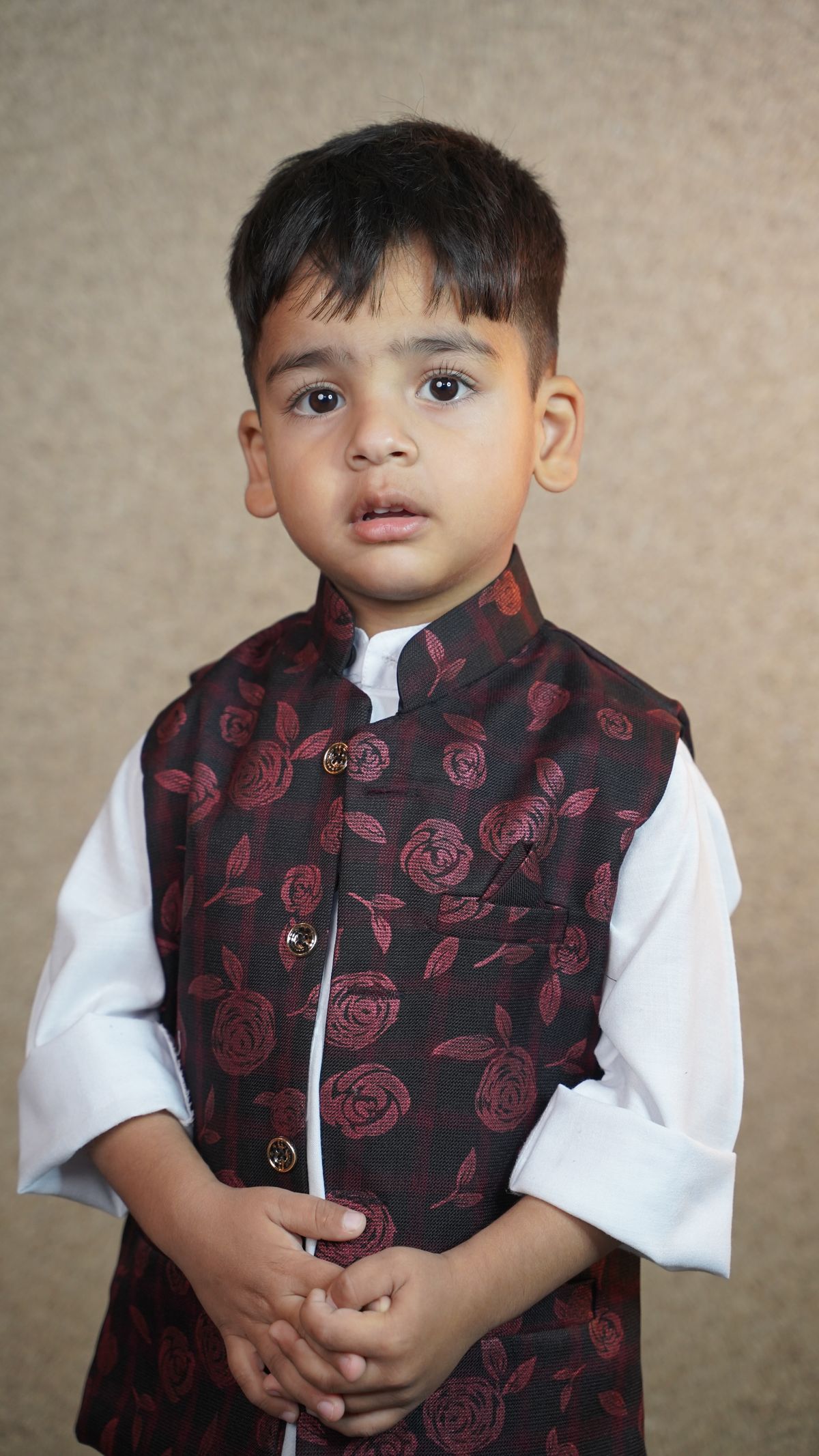 Shahzada Gulaab Boys Kurta & Rose Waistcoat